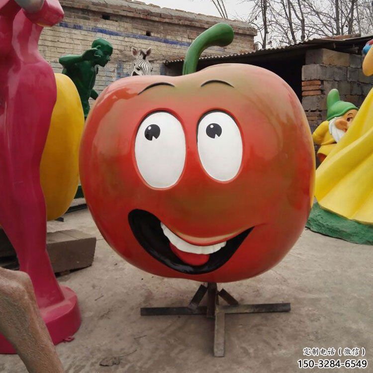 公園果籃雕塑定做，小區擺件，南瓜果籃雕塑制作