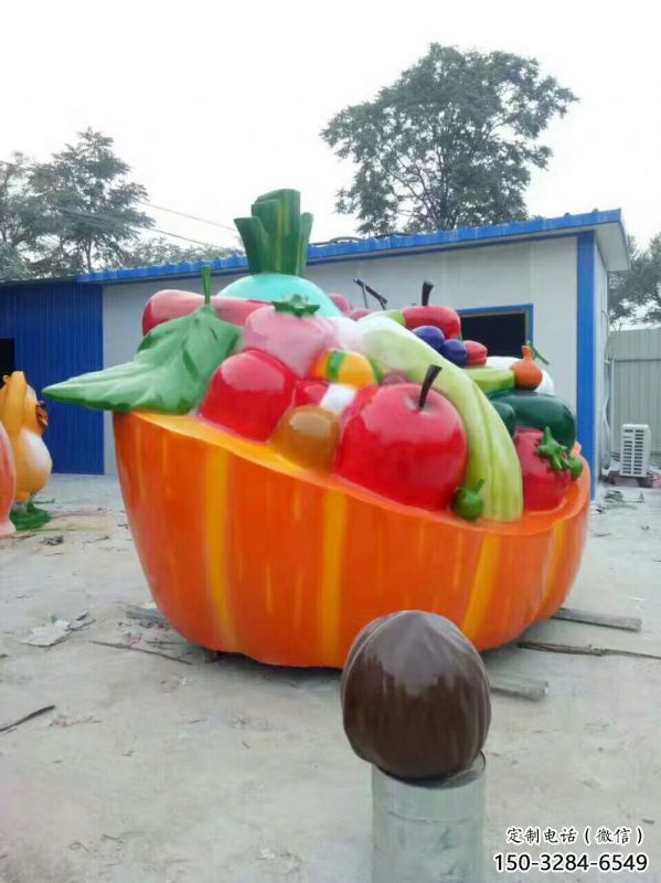 標(biāo)志果籃雕塑精選，多彩藝術(shù)，蔬菜果籃雕塑優(yōu)價(jià)
