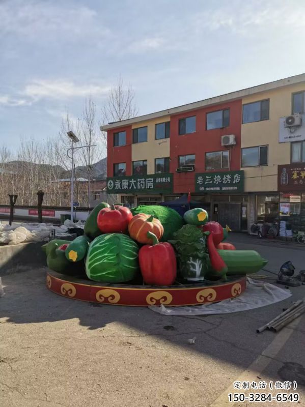 主題花籃雕塑優選，多彩藝術，景觀抽象玻璃鋼花籃雕塑選用