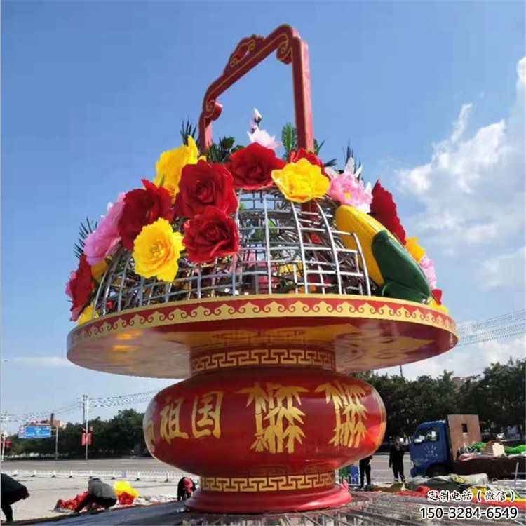 花籃雕塑底座選定，景觀雕塑，景觀廣場花籃雕塑造型生產(chǎn)商