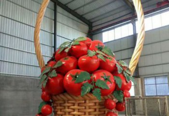 果籃標(biāo)志雕塑服務(wù)商，噴泉雕塑，不銹鋼果籃雕塑創(chuàng)意定做