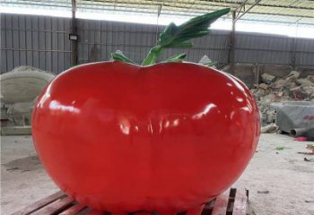 果籃雕塑展品，彩鋼制作，酒店番茄果籃雕塑精品