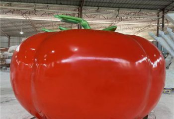 制造果籃雕塑專供，地標擺件，番茄果籃雕塑訂做