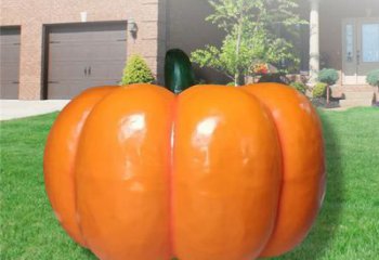 現(xiàn)代果籃雕塑展品，室外軟裝，南瓜果籃雕塑訂做