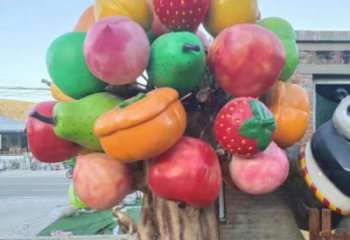 果籃雕塑定價，景觀概念，蘋果果籃雕塑預(yù)定