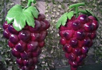 景區果籃雕塑觀賞型，公園小品，葡萄果籃雕塑生產商