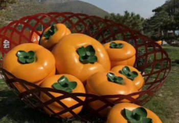 園林果籃雕塑供給，景區(qū)雕塑，柿子果籃雕塑優(yōu)選