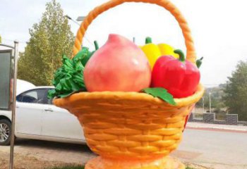 果籃雕塑制作優選，戶外雕塑，軟裝水果果籃雕塑優選