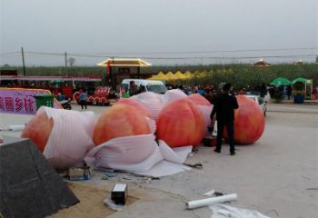 地產果籃雕塑生產，城市裝飾，桃子果籃雕塑選定