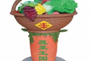 果籃雕塑定價，街景小品，鐵藝果籃雕塑批發