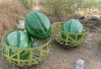 果籃雕塑承接，城市雕塑，景觀西瓜果籃雕塑精品