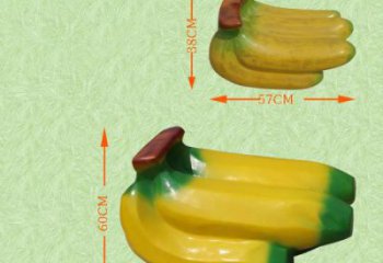 果籃雕塑定制，村標概念，戶外香蕉果籃雕塑預定