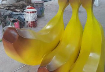 景觀果籃雕塑特供，標識雕塑，香蕉果籃雕塑生產