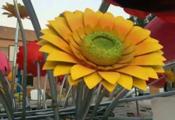 鍛鋼花籃雕塑供求，露天雕塑，花卉花卉花卉花籃雕塑制作