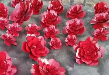 景觀小品花籃雕塑供求，白鋼構件，彩色玫瑰花花籃雕塑觀賞型