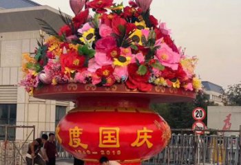 花籃雕塑精選，公園小品，景觀花籃雕塑精品