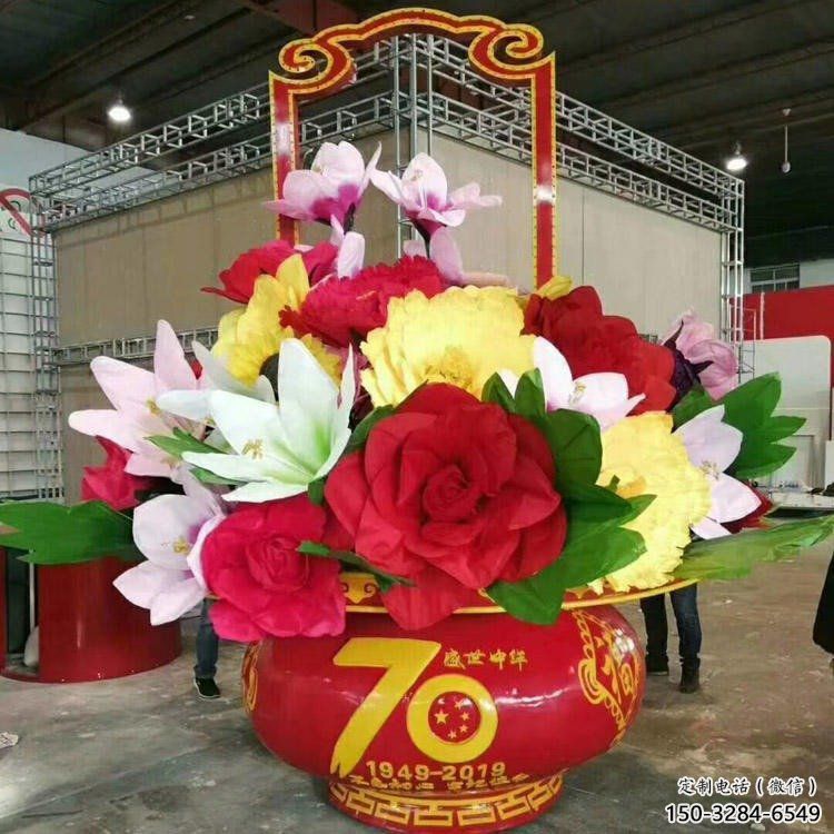 花籃雕塑方案，街景小品，小區花籃雕塑訂做
