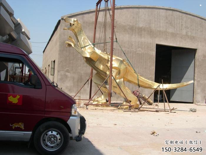 景觀恐龍雕塑造型，廣場雕塑，廣場幾何恐龍雕塑選用