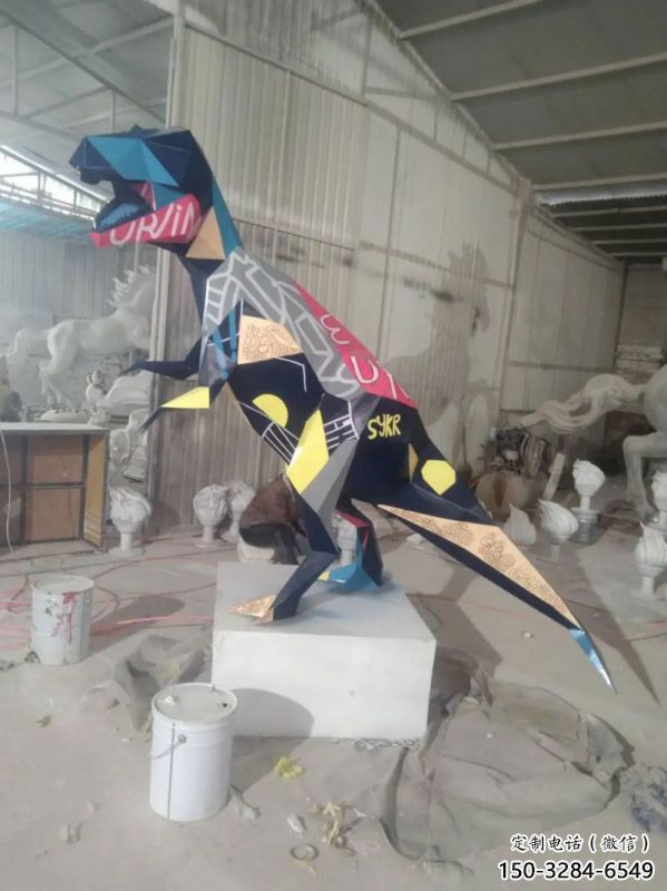 社區(qū)恐龍雕塑常用，景觀概念，烤漆恐龍雕塑展品