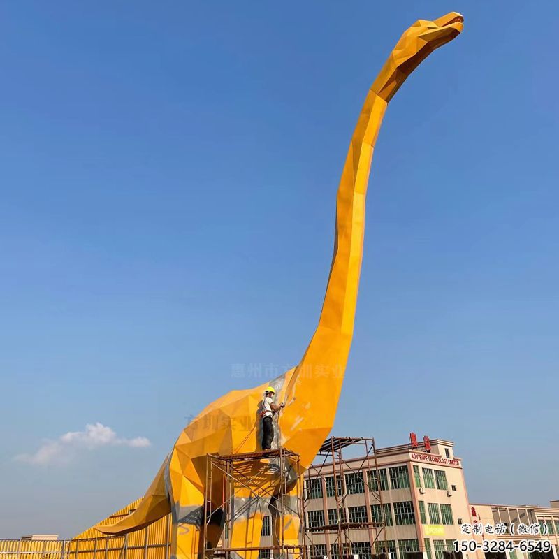 園林恐龍雕塑預定，城區小品，烤漆恐龍雕塑制造商