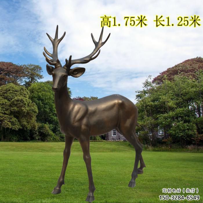 小鹿雕塑小品