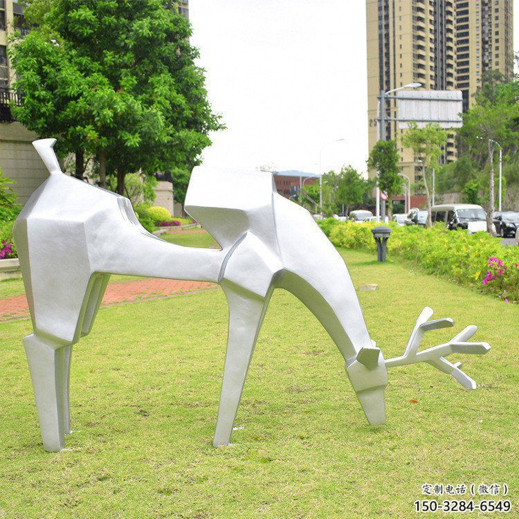 小鹿雕塑精選，露天雕塑，抽象小鹿雕塑制作展品