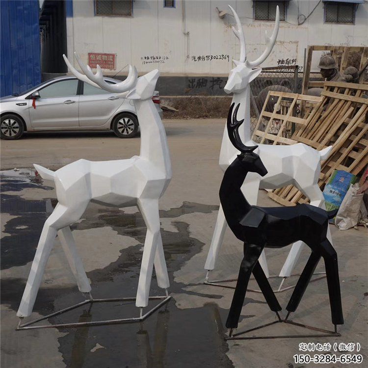 小鹿雕塑精選，景區雕塑，景觀抽象小鹿雕塑提供