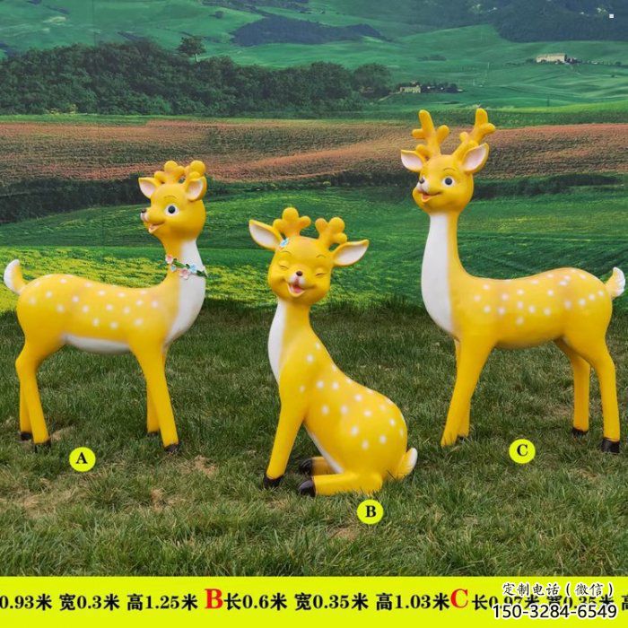 小鹿雕塑生產(chǎn)，動漫構(gòu)件，卡通小鹿雕塑通用