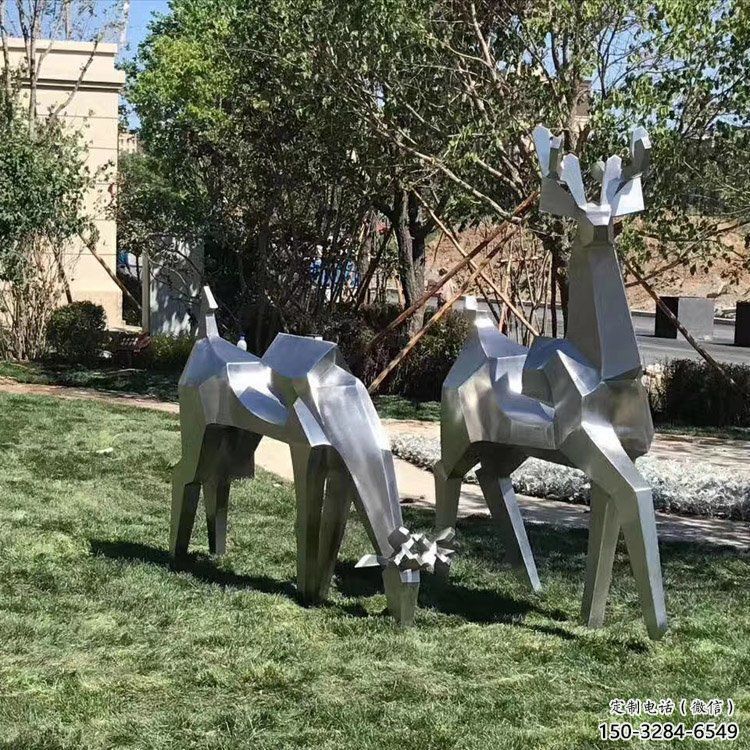 小鹿雕塑精選，街頭藝術(shù)，公園切面小鹿雕塑承接