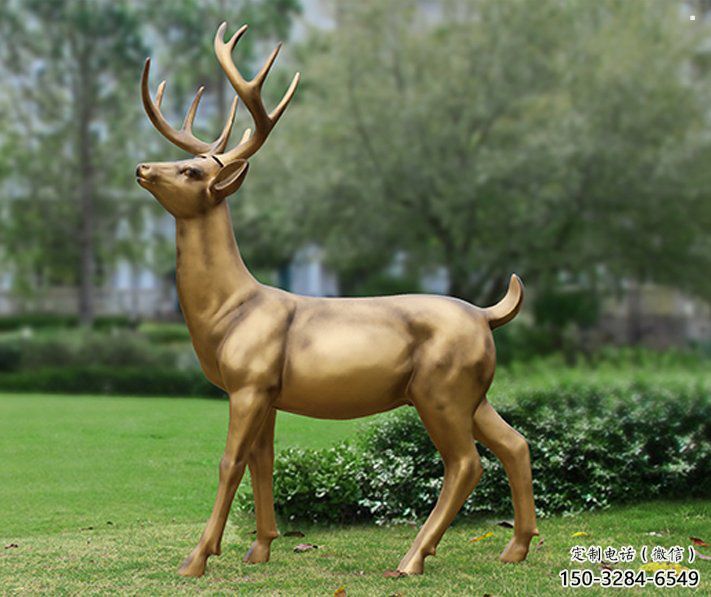 梅花鹿銅雕塑精品，小區雕塑，景觀梅花鹿銅雕塑提供