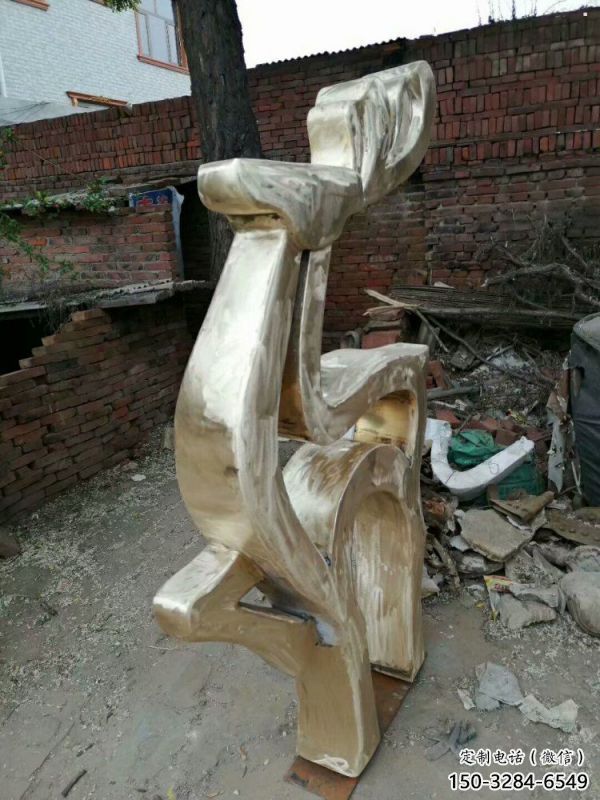 小鹿雕塑定價，街景小品，抽象銅鹿雕塑批發