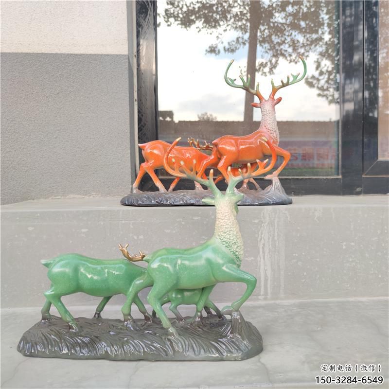 銅小鹿雕塑優(yōu)選，陸地擺件，景觀小鹿銅雕塑制作