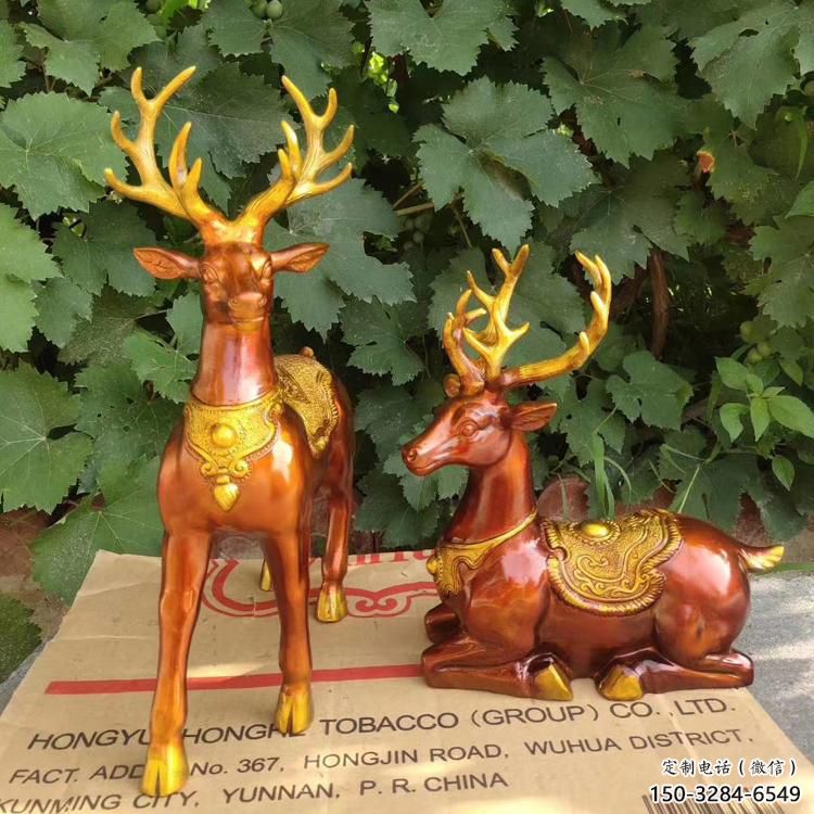 戶外馴鹿雕塑，公園廣場雕塑，仿真工藝制造