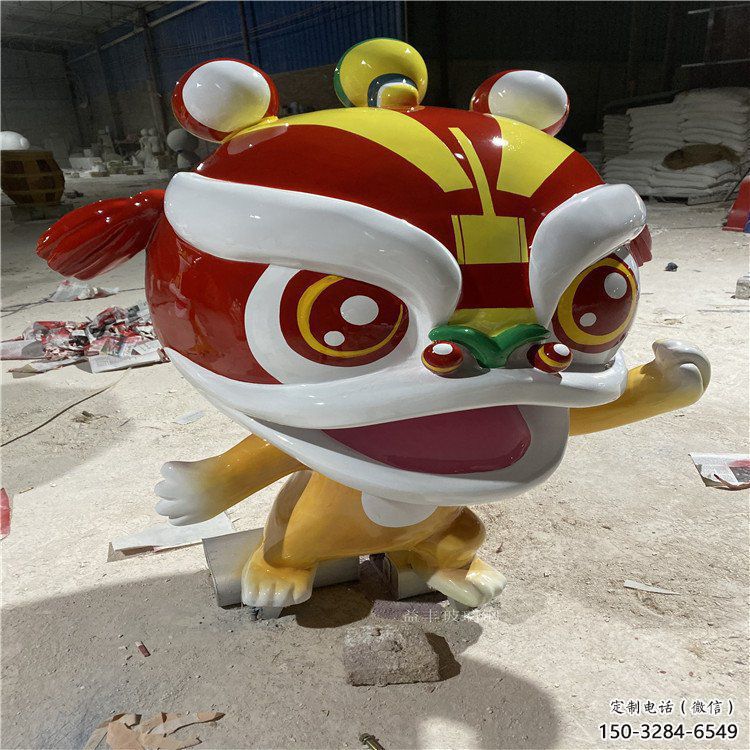 影視劇卡通獅子雕塑，創意藝術體系，動物美陳類型