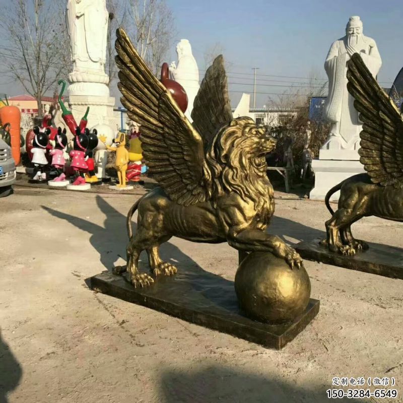 紀念獅子雕塑生產，廣場雕塑，飛獅雕塑展品