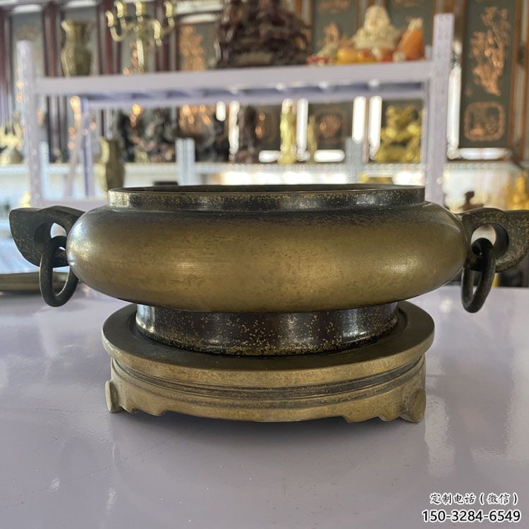 雙耳宣德爐雕塑