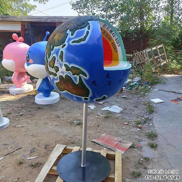 地球雕塑展品，街頭雕塑，不銹鋼地球雕塑供需