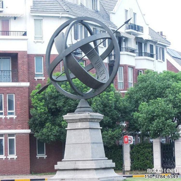 地球儀雕塑預定，小區擺件，現代地球儀雕塑精品