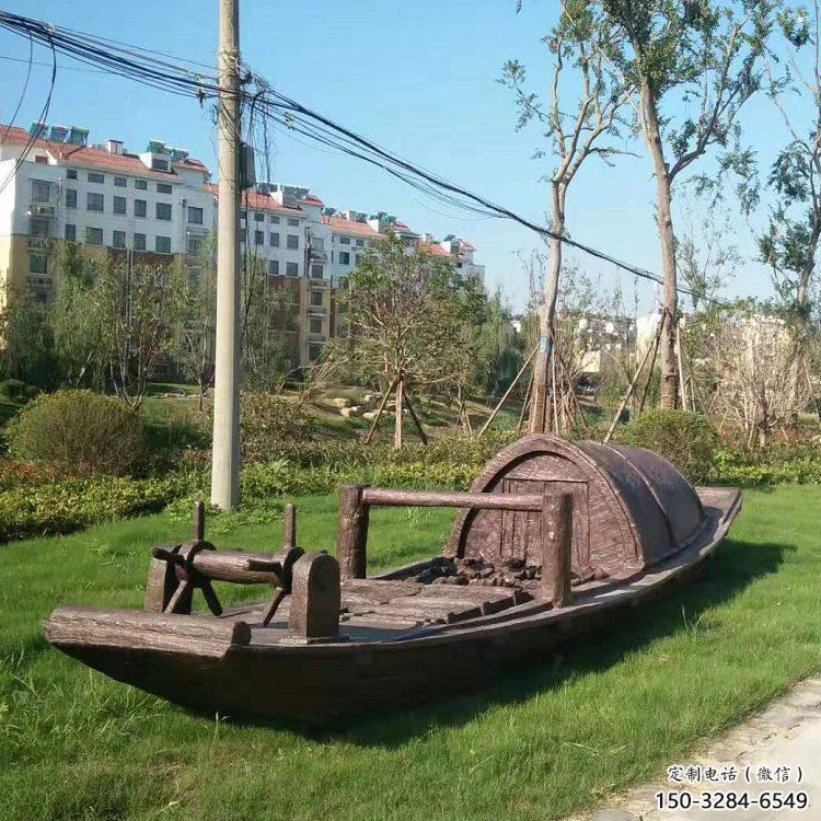 銅船雕塑制造，城區小品，室外小船銅雕塑提供