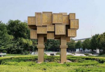 仿古鼎類地標文化標識雕塑