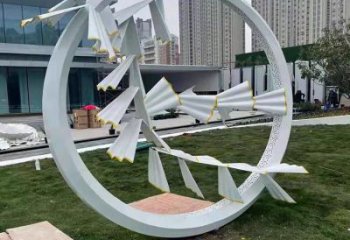 宣傳主題雕塑廠家制作，藝術形象標識，地標美陳雕塑