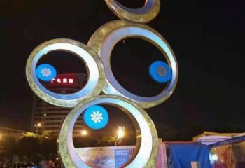 宣傳主題雕塑生產(chǎn)，藝術形象標識，地標美陳雕塑