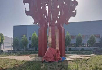 火球雕塑，精神堡壘火球雕塑落地展示