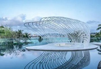 不銹鋼隧道藝術(shù)構(gòu)件廊架雕塑