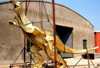 景觀恐龍雕塑制作專供，園林裝飾，建筑幾何恐龍雕塑