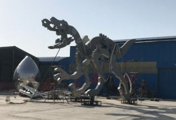 地產恐龍雕塑提供，露天雕塑，恐龍骨架雕塑生產