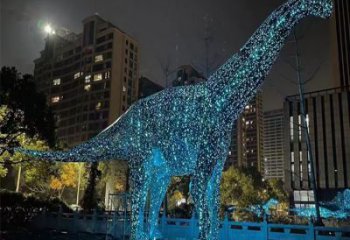 鏤空恐龍雕塑供需，標識雕塑，燈光恐龍雕塑制造商