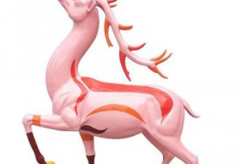 門(mén)口梅花鹿雕塑點(diǎn)擊，地標(biāo)擺件，玻璃鋼梅花鹿雕塑承接