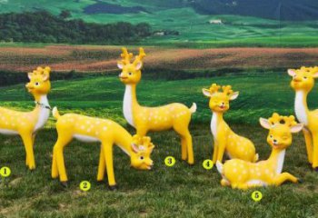 小鹿系列供應，城市裝飾，彩色卡通小鹿雕塑優(yōu)選