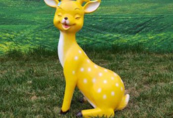 園林景觀小鹿雕塑供應，公園雕塑，卡通小鹿雕塑制造